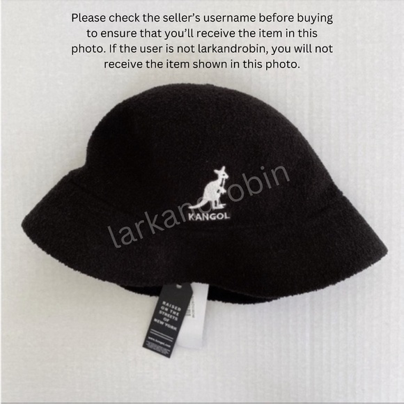 NEW Kangol Big Logo Casual Bucket Hat Black Small main image 9